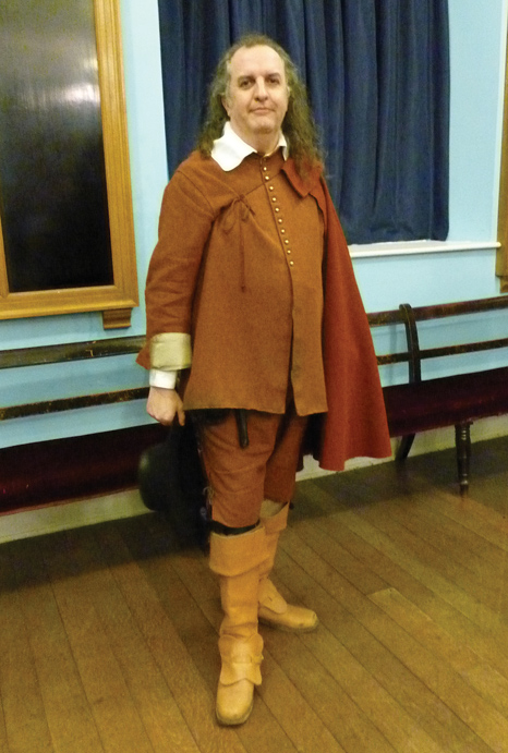1640 Chief steward outfit from Llancaiach Fawr manor house, Wales. Visit 2010.: 